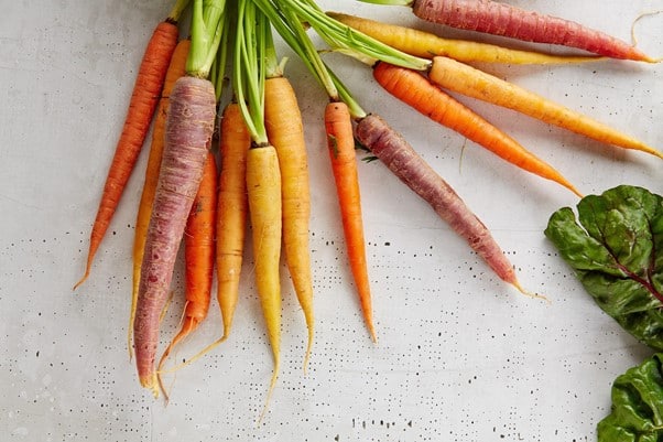 Carrots of different shapes and colors